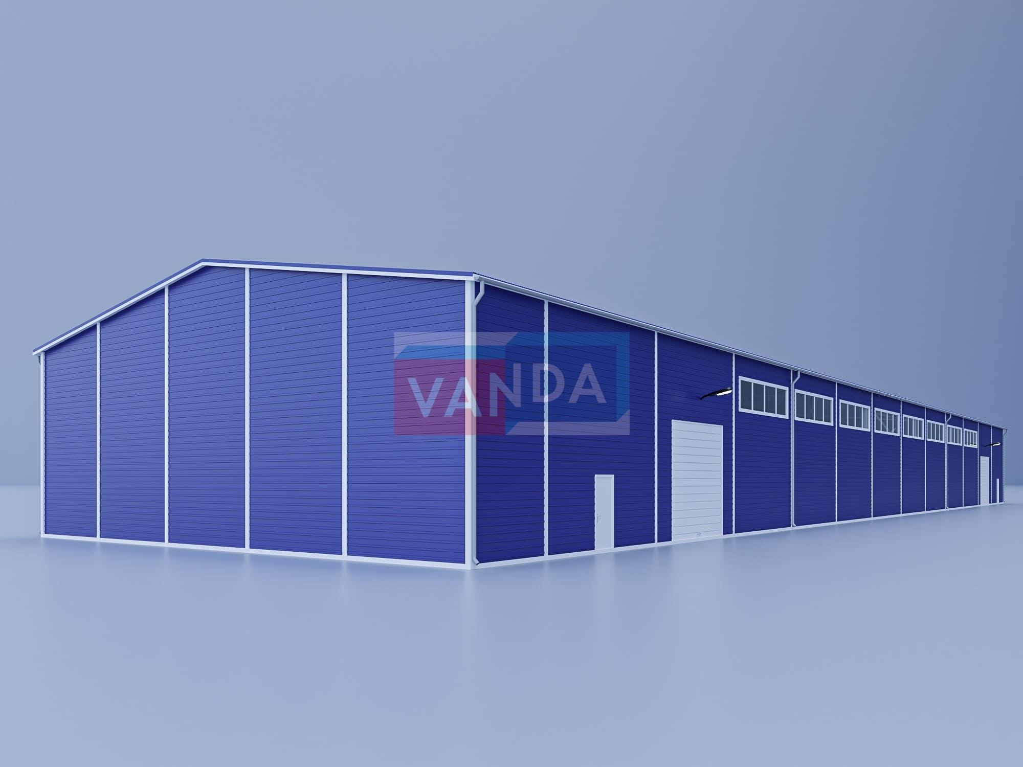 Склад из сэндвич панелей 75х20